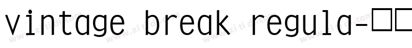 vintage break regula字体转换